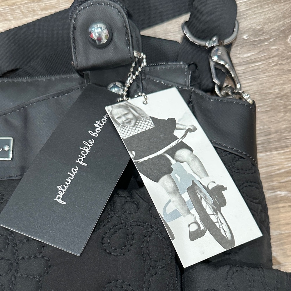 NWT! Petunia Pickle Bottom Black City Carryall Shoulder/Diaper Bag - Picture 15 of 16